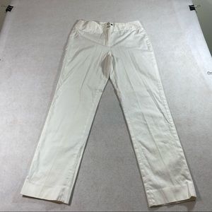 Jones New York Casual Pants Size 10 White woman’s slacks Cotton Blend po…